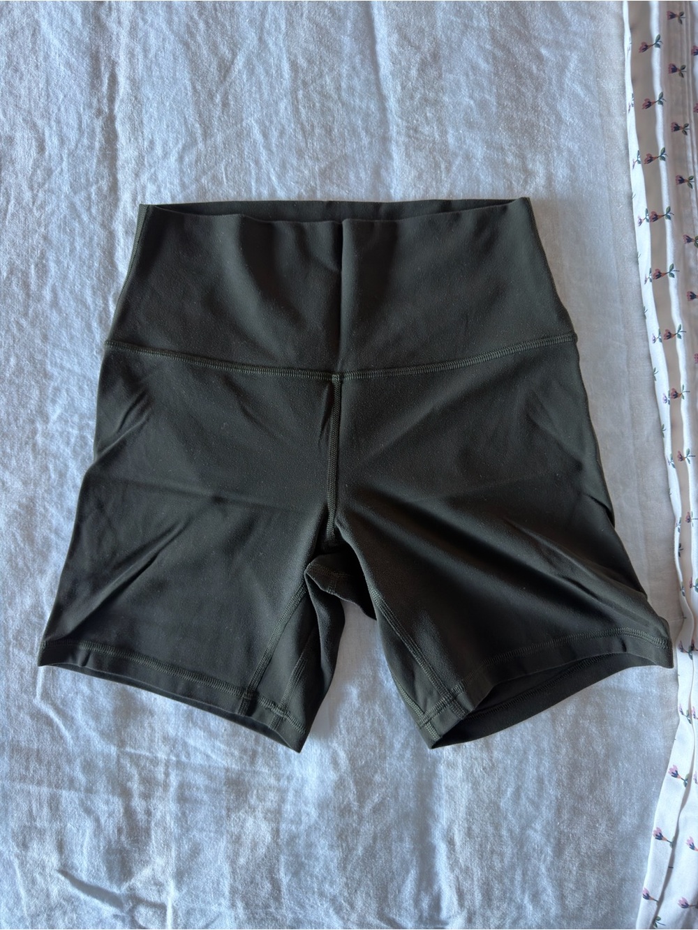 lululemon athletica High-Rise Align Bike Shorts in Olive Green